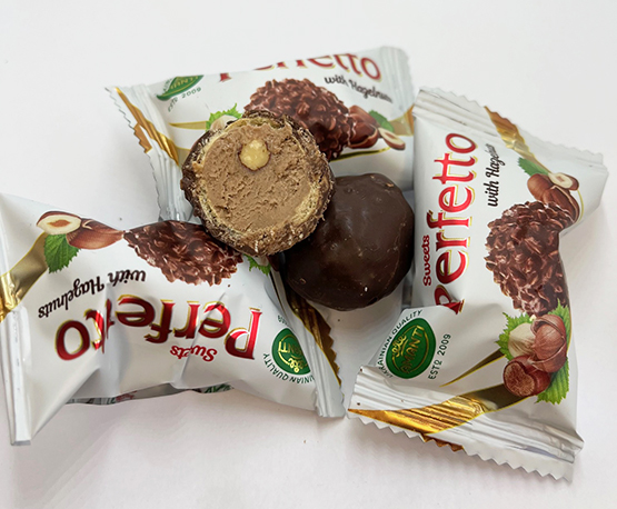 Конфеты «Perfetto» с фундуком в молочном шоколаде