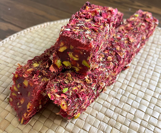 Турецкий розовый рахат-лукум 